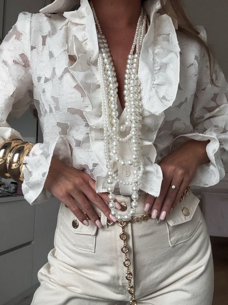 Livi Koronkowa Biała Koszula Merry