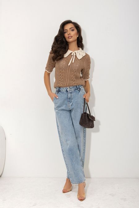 cocomore sweter noa z kołnierzykiem